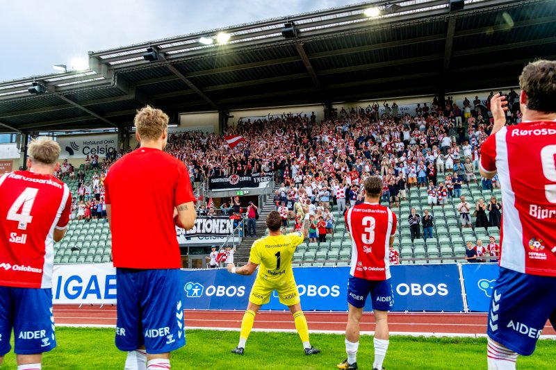 Slik så det ut på Bislett etter seieren mot Sandnes Ulf på hjemmebane. FOTO: Lars Opstad.